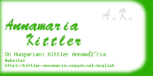 annamaria kittler business card